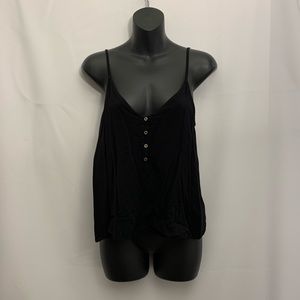 Black Tank with Buttons